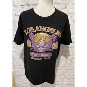 Grateful Dead Shirt Mens Large Los Angeles The Forum Rock Band Tee Adult Black